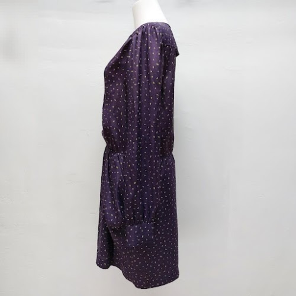 BCBGeneration Faux Wrap Mini Dress Women's Small Purple Abstract Contemporary - Picture 4 of 10